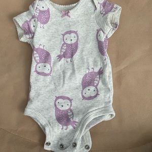 grey and purple owl onesie